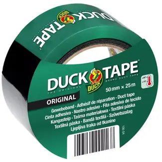 Duck Reparatietape zwart 50 mmx 25 m - 25 m - zwart - voor schilder- en afplakwerk - voor strak afplakken en schilderen