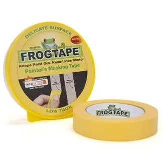 Frogtape Delicate 24 mmx 41,1 m - hout - 41,1 m - 25 mm - geel - voor schilder- en afplakwerk - met duidelijke specificaties