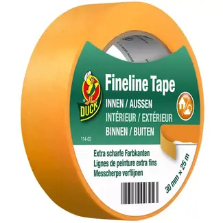 Duck Fineline 30 mm x 25 m voor kozijnen, deurposten en nauwkeurig schilderwerk