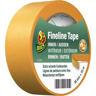 Duck Schilderstape Fineline 36 mm x 25 m voor scherpe verfranden