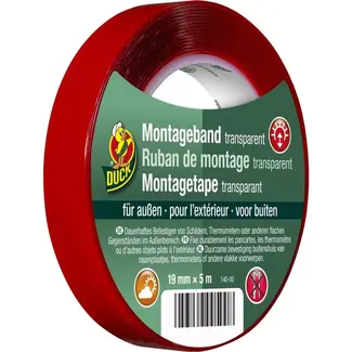 Duck Montagetape voor buiten 19 mmx 5 m - breed lang - 5 m - 19 mm - voor schilder- en afplakwerk