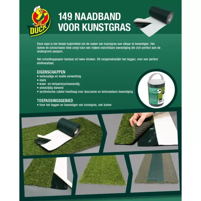 Duck Naadband kunstgras 150 mmx 10 m - 150 mm breed 10 m lang