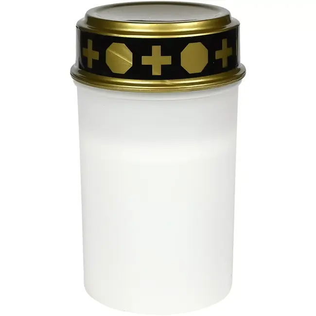 Benson Rouwlicht op batterij wit - 65 x 120 mm - LED