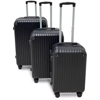 Benson Kofferset 3-delig - ABS - met handvat - 106 l - 35 x 23 x 56 cm - 42 x 26 x 66 cm - 45 l - 49 x 29 x 75 cm - 72 l