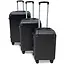 Benson Kofferset 3-delig - ABS - met handvat - 106 l - 35x 23x 56 cm - 42x 26x 66 cm - 45 l - 49x 29x 75 cm - 72 l