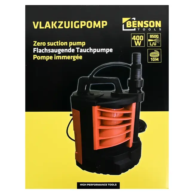 Benson Vlakzuigpomp 400 W met capaciteit van 8500 liter per uur