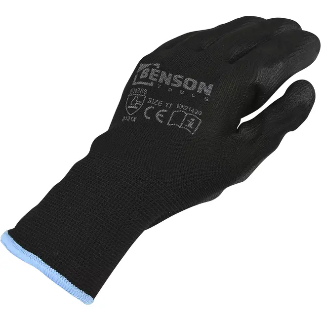 Benson Werkhandschoenen PU palm zwart maat 11 - EN 388 - EN21420