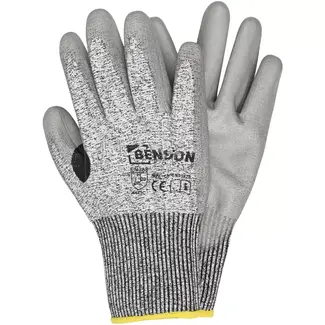 Benson Snijbestendige werkhandschoenen level C maat 10 met 13-gauge HPPE en PU-gecoate handpalm