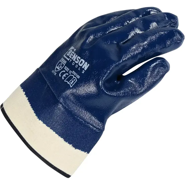 Benson Werkhandschoenen nitril gesloten rug maat 10 - EN 388 - EN21420