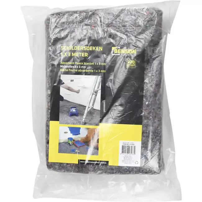 Benson Absorberende schildersdeken 1 x 3 m met 220 g/m² afdekvlies