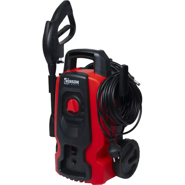 Benson Hogedrukreiniger 1400 W met 105 bar maximale druk, 5 m slang, filter en pistoolgreep erbij