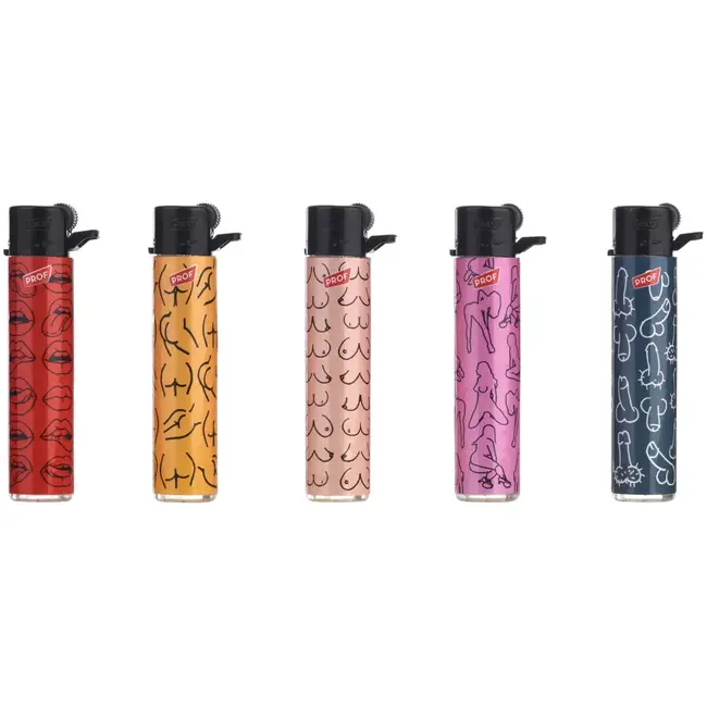 Prof Aansteker funny sex navulbaar - met grip - 50 stuks