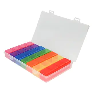 Benson Pillendoos 7 dagen 4 vakken uitneembaar - kunststof - 2,6 cm - met duidelijke specificaties