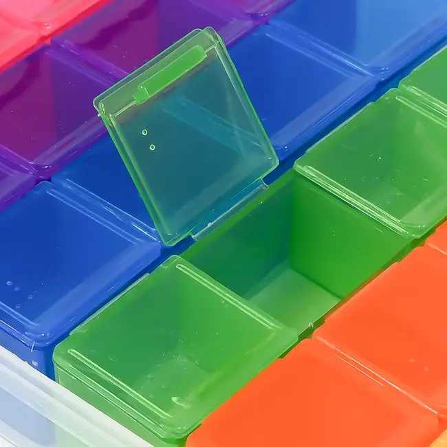 Benson Pillendoos 7 dagen 4 vakken uitneembaar - 17,6 x 11 x 2,6 cm - kunststof