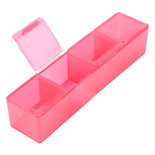 Benson Pillendoos 7 dagen 4 vakken uitneembaar - 17,6 x 11 x 2,6 cm - kunststof