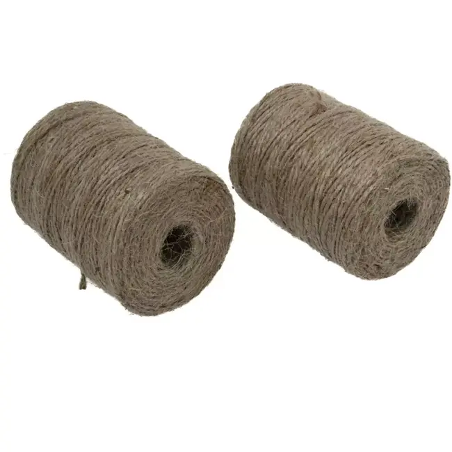 Benson Jutetouw 1,5 mm 2 rollen van 100 m voor tuin en hobbywerk