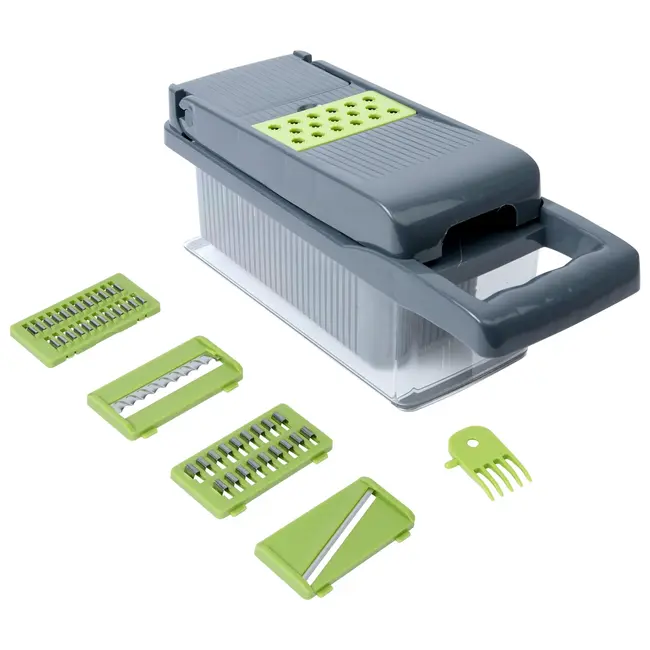 Benson Groentesnijder 14-delig - 33,g x 10 x 12,5 cm - met handvat - 1 x 3 mm - 1 x 4 mm - 10 x 12,5 cm - 14 x 14 mm - 7 x 7 mm