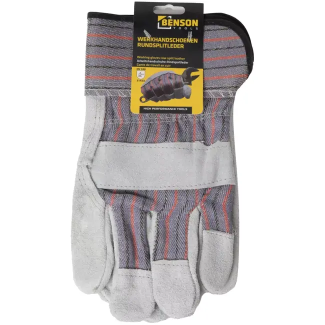 Benson Werkhandschoenen rundsplitleder 3143 x - EN388