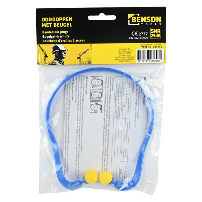 Benson Oordoppen met beugel - makkelijk te reinigen