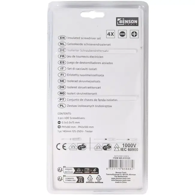 Benson Schroevendraaierset 4-delig VDE