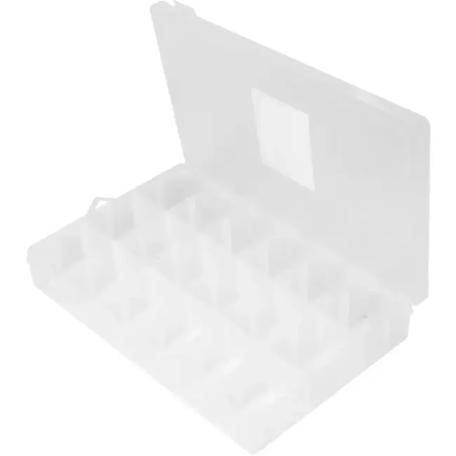 Benson Opbergbox met 18 vakken - 27 x 17,5 x 4,5 cm - kunststof met transparante deksel voor klussen