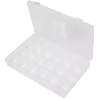 Benson Opbergbox met 24 vakken - 27 x 17,7 x 4,5 cm - kunststof met transparante deksel