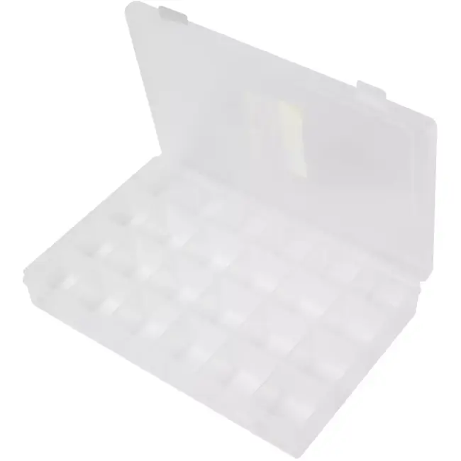 Benson Opbergbox met 24 vakken - 27 x 17,7 x 4,5 cm - kunststof met transparante deksel