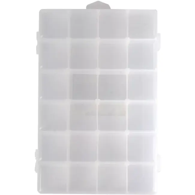 Benson Opbergbox met 24 vakken - 27 x 17,7 x 4,5 cm - kunststof met transparante deksel