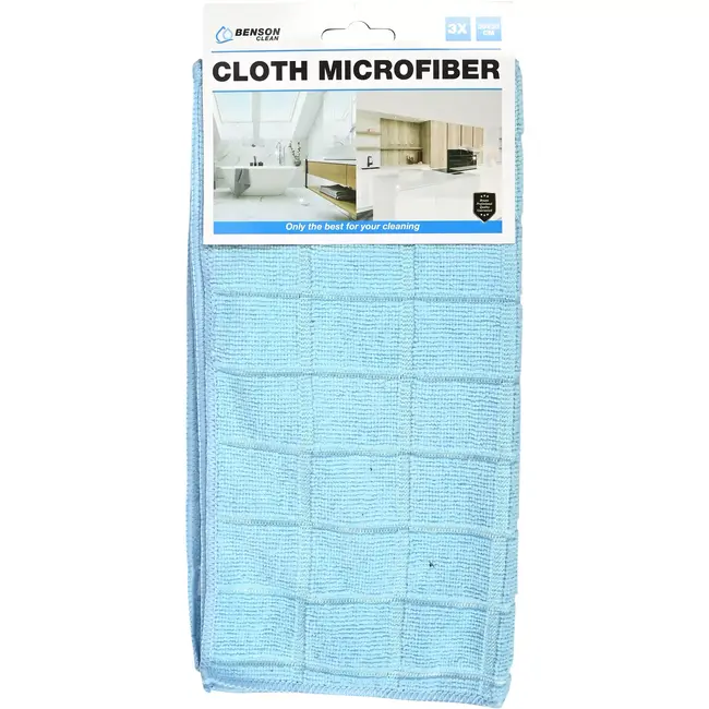Benson Microvezeldoekjes 30 x 30 cm - set van 3 voor afwassen, schoonmaken en afstoffen