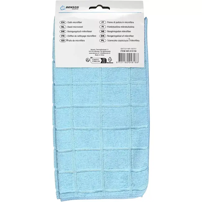 Benson Microvezeldoekjes 30 x 30 cm - set van 3 voor afwassen, schoonmaken en afstoffen
