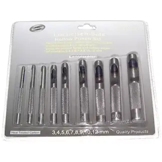 Merkloos Holpijpset 9-delig 3-12 mm - stalen holpijpen voor ronde gaten