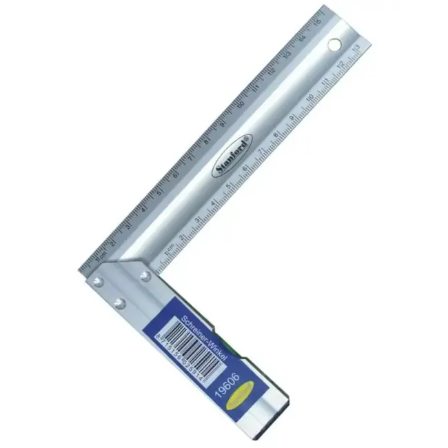 Merkloos Winkelhaak 150 mm aluminium - 90 graden met schaalverdeling