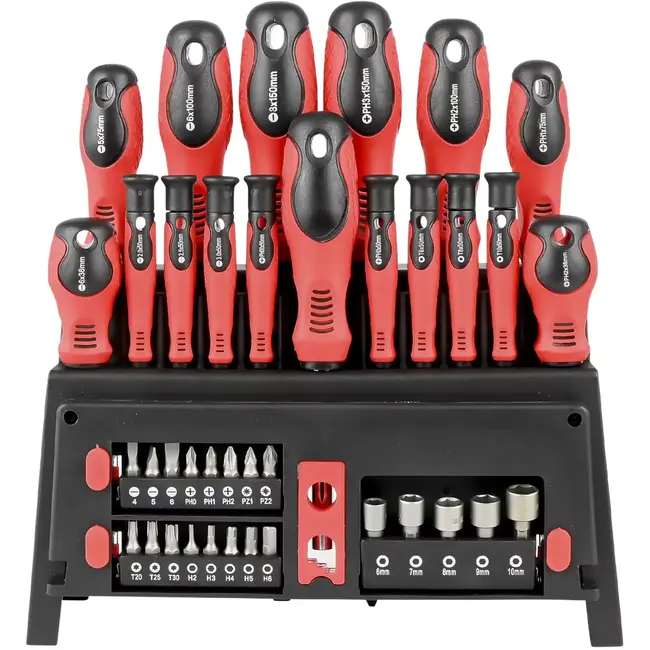 Benson Schroevendraaier en bit set 39-delig - 10 mm - 25 mm - T10 - T20 - T25 - T30