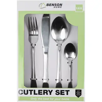 Benson Bestekset 16-delig - RVS