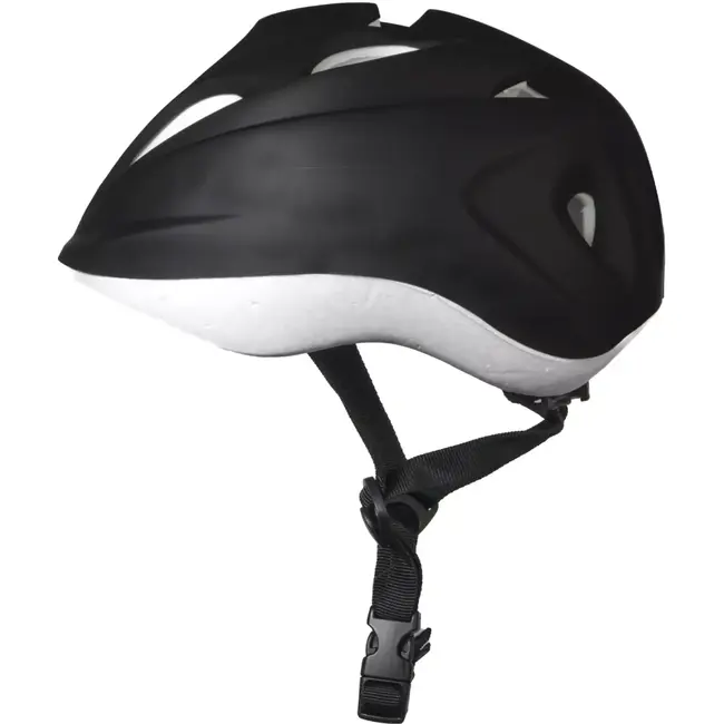 Benson Fietshelm kind maat S 48-52 cm zwart - kunststof - met ventilatiegaten - verstelbaar