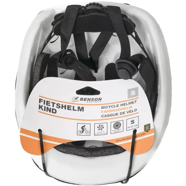 Benson Fietshelm kind maat S 48-52 cm blauw - kunststof - met ventilatiegaten - verstelbaar