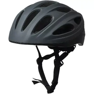 Benson Fietshelm volwassenen maat S 52-54 cm donker grijs - kunststof - met ventilatiegaten - verstelbaar