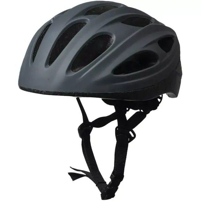 Benson Fietshelm volwassenen maat S 52-54 cm donker grijs - kunststof - met ventilatiegaten - verstelbaar