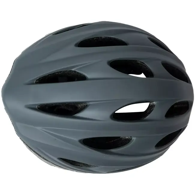 Benson Fietshelm volwassenen maat S 52-54 cm donker grijs - kunststof - met ventilatiegaten - verstelbaar