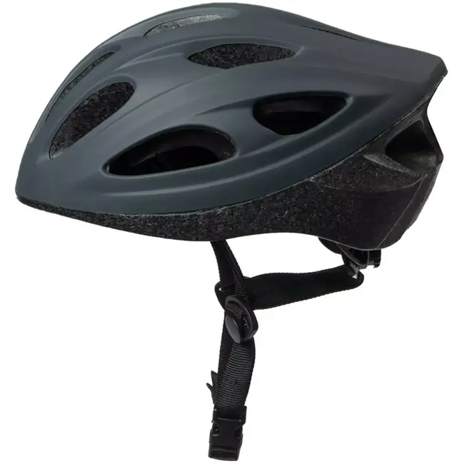 Benson Fietshelm volwassenen maat M 54-58 cm donker grijs - kunststof - met ventilatiegaten - verstelbaar