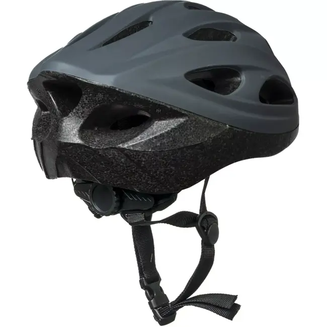 Benson Fietshelm volwassenen maat L 58-61 cm donker grijs - kunststof - met ventilatiegaten - verstelbaar