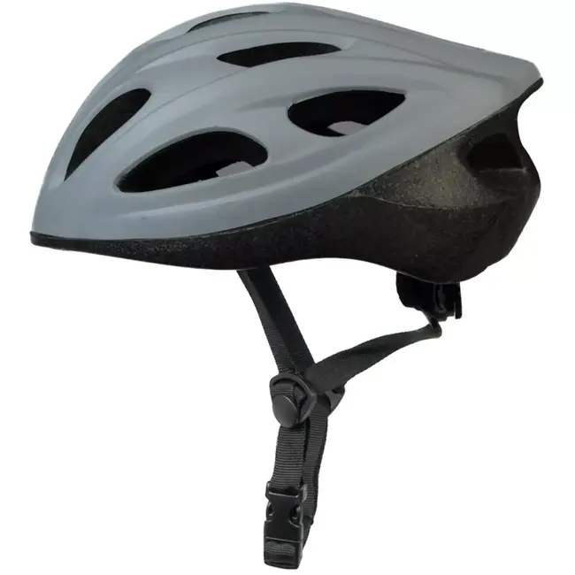 Benson Fietshelm volwassenen lichtgrijs maat L 58-61 cm - Verstelbaar
