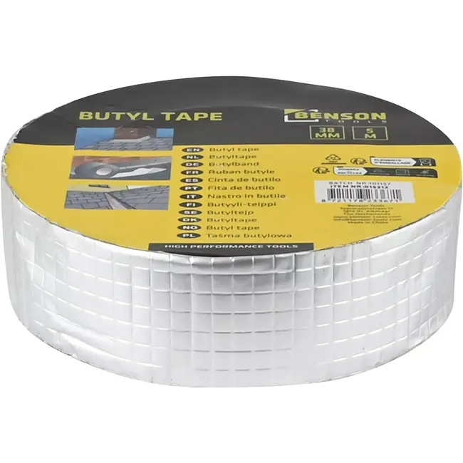 Benson Butyltape 38 mm x 5 m – Flexibele afdichting van butylrubber