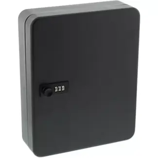 Stahlex Sleutelkast met codeslot – 20 haken – Zwart staal – Inclusief sleutellabels en bevestiging