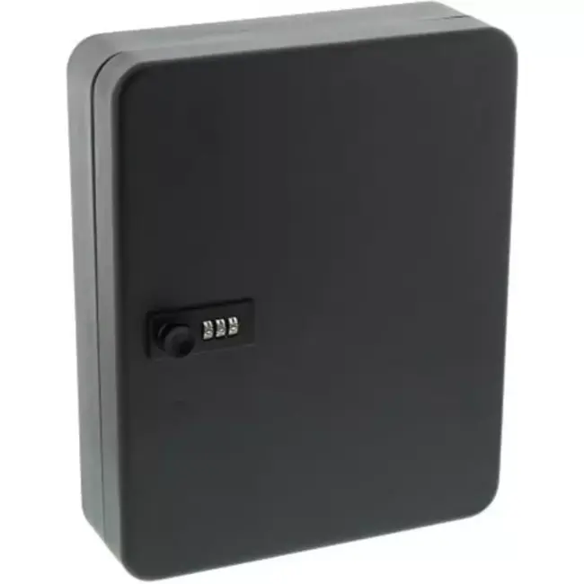 Stahlex Sleutelkast met codeslot – 20 haken – Zwart staal – Inclusief sleutellabels en bevestiging
