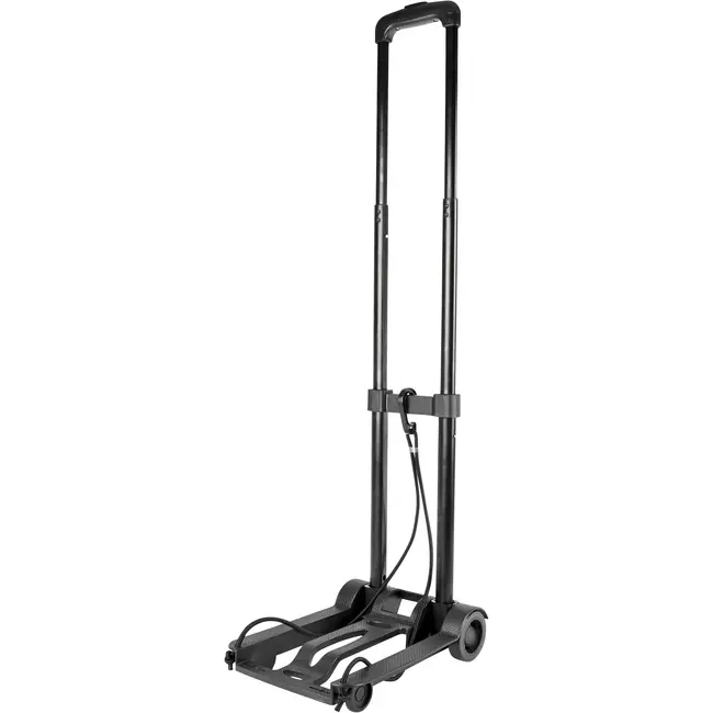 Benson Trolley opvouwbaar kunststof zwart - 51 x 30 cm - 88 x 34 cm