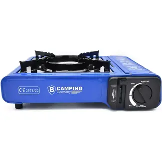 Benson Camping kooktoestel draagkoffer blauw - blauw - voor camping en buitenkoken - geschikt voor draagbare gasbranders