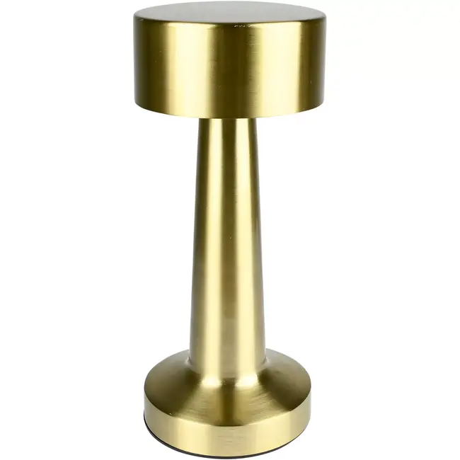 Benson LED Tafellamp dimbaar oplaadbaar touch goud - 3 W - metaal + ABS + PS - 3,7 V - 7 V - 9 x 21,1 cm - USB - USB-C