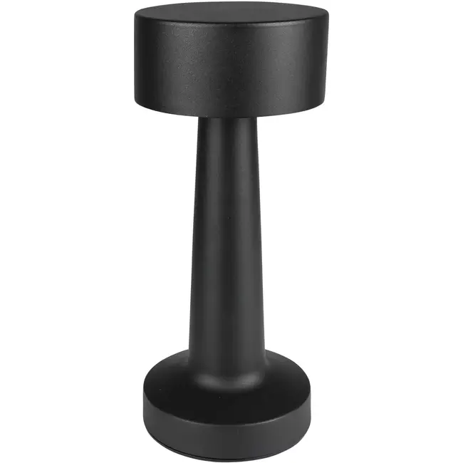 Benson LED Tafellamp dimbaar oplaadbaar touch zwart - 3 W - metaal + ABS + PS - 3,7 V - 7 V - 9 x 21,1 cm - USB - USB-C