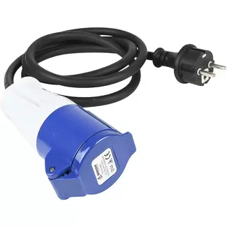 Benson CEE verloop stekker 1,5 mtr - 16A - 250 V - 2P+E - 3680 W - IP44